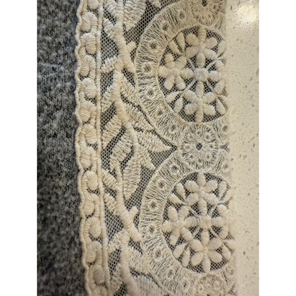 Flora Nikrooz Women's Pajama Set Loungewear Sleepwear Gray Embroidered‎ Lace M - Picture 7 of 9